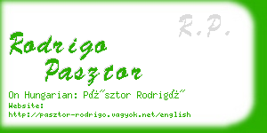 rodrigo pasztor business card